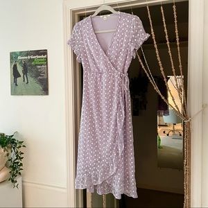 Francesca’s Pastel Lilac Midi Dress
